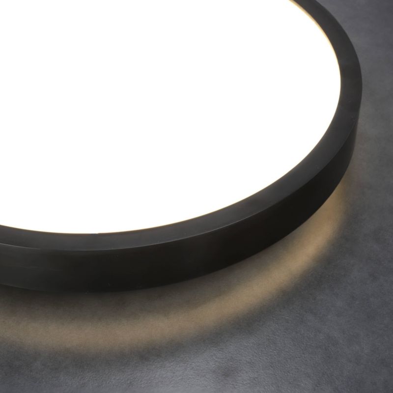 Plafon LED Edo Pereti 18W czarny pierścień 29,5cm, 3000K barwa ciepła, 1800lm, IP44, 220-240V EDO777611  1 szt.