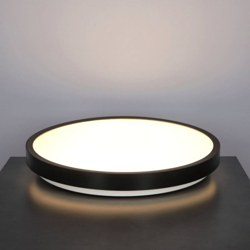 Plafon LED Edo Pereti 24W czarny pierścień 35cm, 3000K barwa ciepła, 2400lm, IP44, 220-240V EDO777616  1 szt.