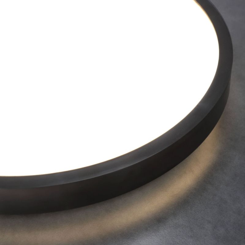 Plafon LED Edo Pereti 24W czarny pierścień 35cm, 3000K barwa ciepła, 2400lm, IP44, 220-240V EDO777616  1 szt.