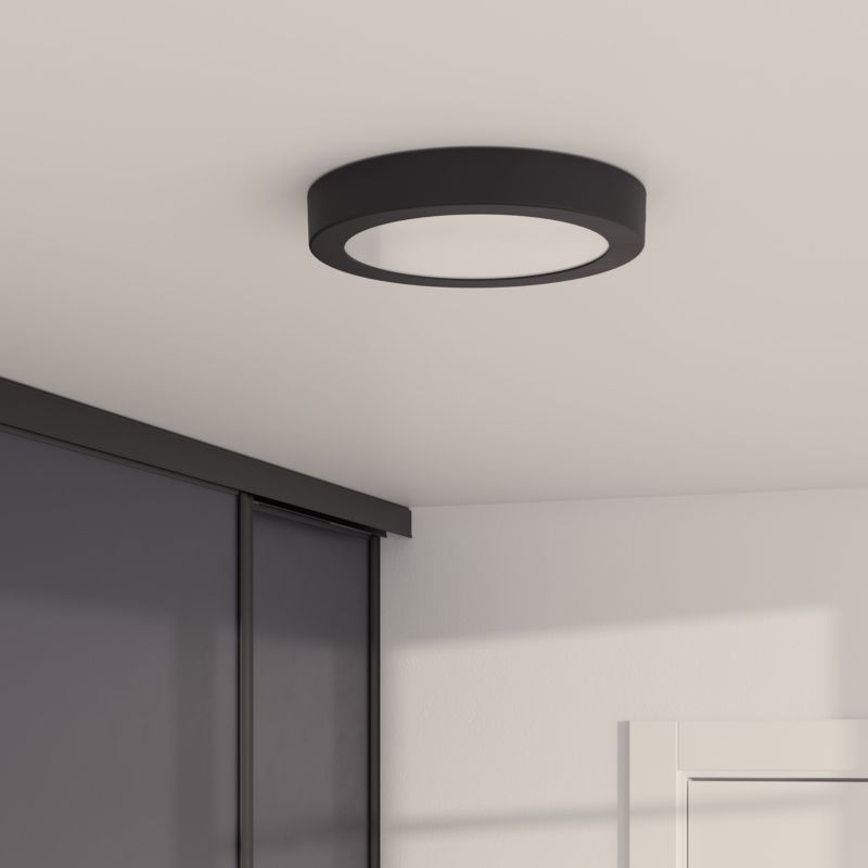 Plafon LED GoodHome Aius 1200 lm 4000 K 21 cm czarny