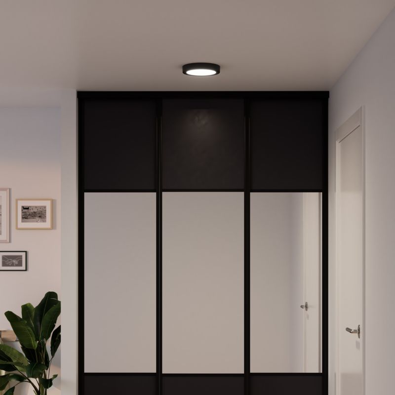 Plafon LED GoodHome Aius 1200 lm 4000 K 21 cm czarny