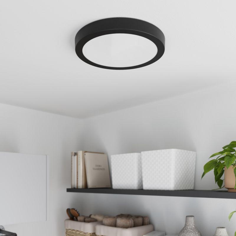 Plafon LED GoodHome Aius 1800 lm 4000 K 30 cm czarny