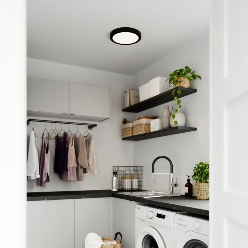 Plafon LED GoodHome Aius 1800 lm 4000 K 30 cm czarny