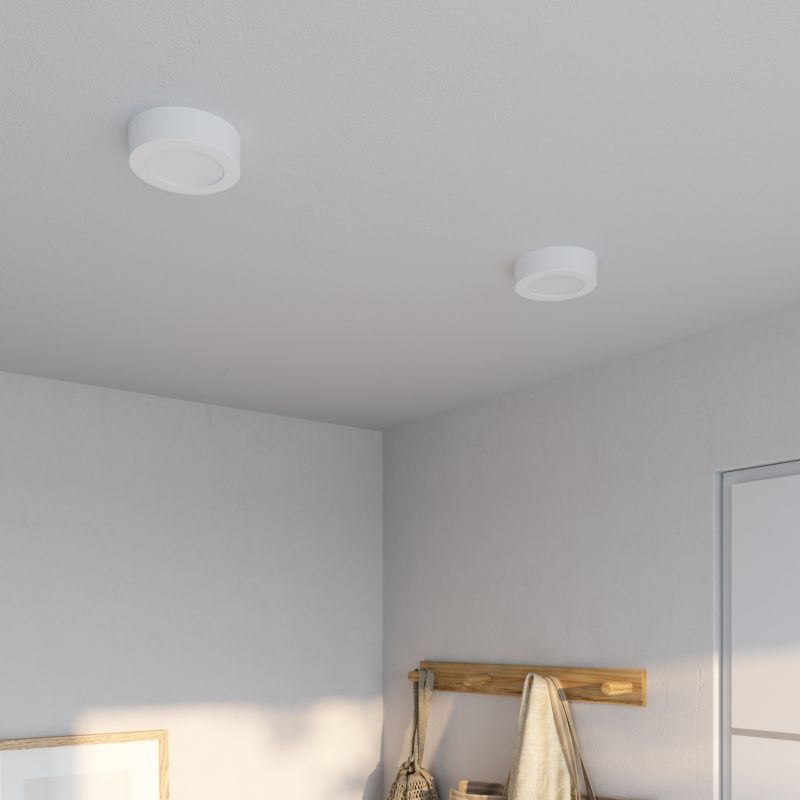 Plafon LED GoodHome Aius 600 lm 4000 K 11 cm biały
