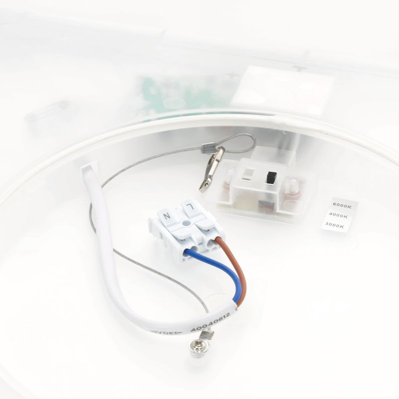 Plafon LED Kobi kwadrat 18w 3cct z czujnikiem ruchu IP54 czarny 1szt.