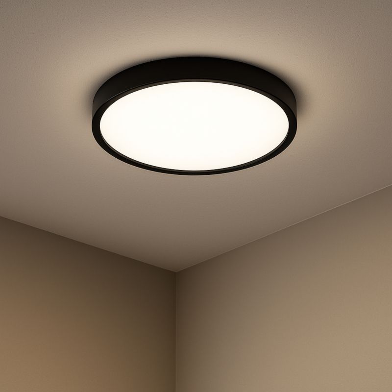 Plafon LED MasterLED Luvo 2x E27 IP44 sufitowy okrągły czarny 1 szt.