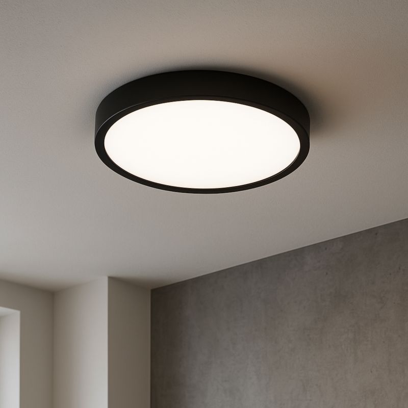 Plafon LED MasterLED Luvo 2x E27 IP44 sufitowy okrągły czarny 1 szt.