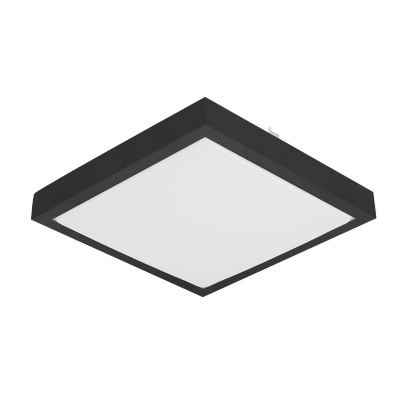 Plafon LED MasterLED Solen 2x E27 27cm IP44 sufitowy kwadratowy czarny 1 szt.