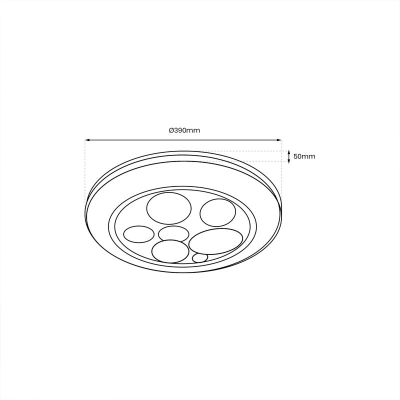 Plafon LED Milagro Bubbles 30 W złoty