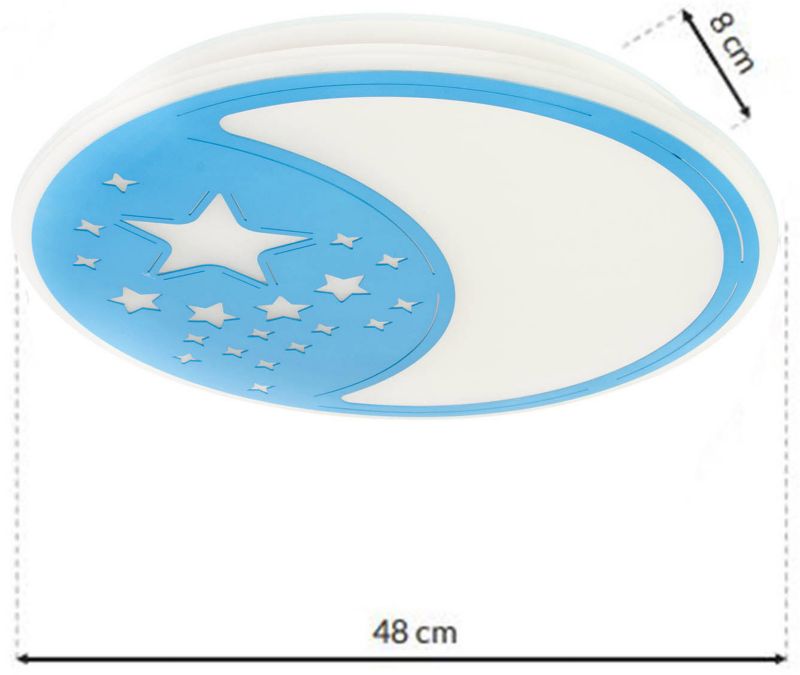 Plafon LED Milagro Note 45 W blue
