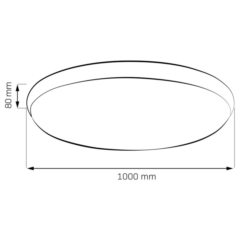 Plafon LED Sanico Goldlux KERN 100 z pilotem IR czarny 100W 3000K-6000K IP20 1 szt.