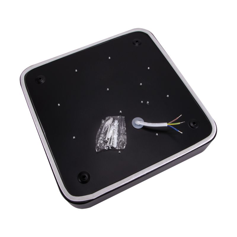 Plafon LED Struhm Totem kwadratowy 24 W 4000 K czarny