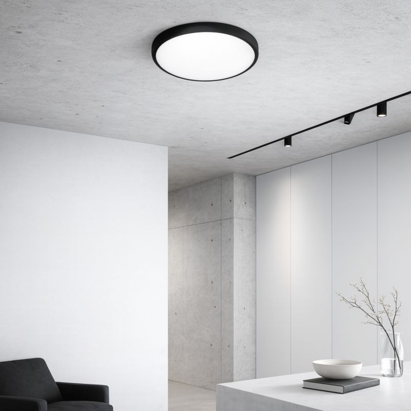 Plafon LED XUDO 13W Biały neutralny 4000K IP65 Czarny Lampa sufitowa 1 szt.