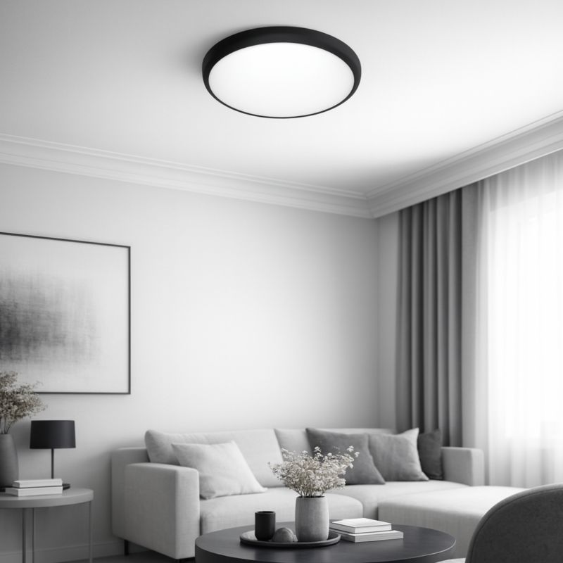 Plafon LED XUDO 13W Biały neutralny 4000K IP65 Czarny Lampa sufitowa 1 szt.