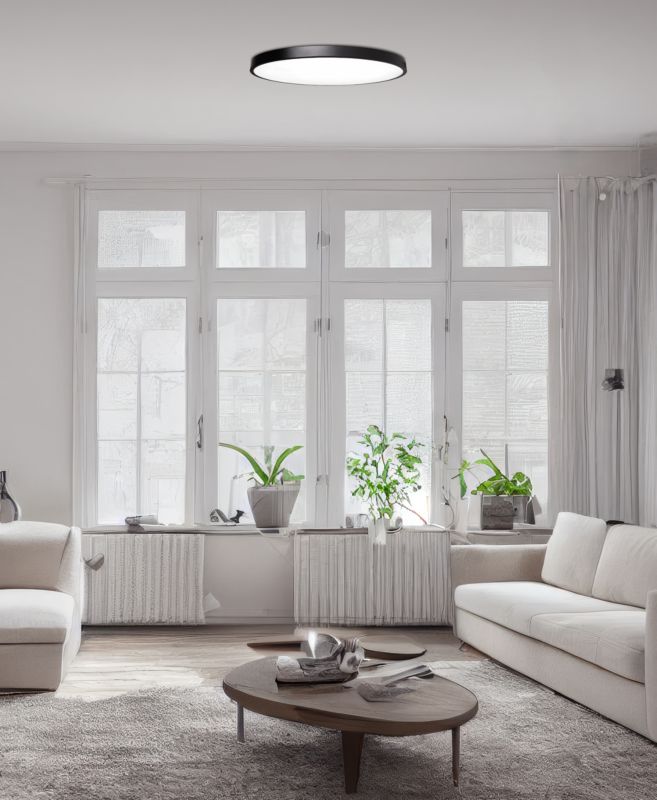 Plafon LED XUDO 142W 78cm CCT aplikacja TUYA Czarny Okrągły 1 szt.