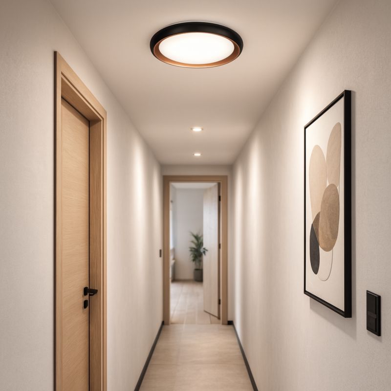 Plafon LED XUDO 54W 40cm 3CCT z pilotem Czarno-Złoty 1 szt.