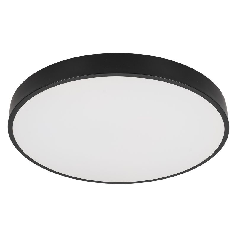 Plafon LEDHOFF Lampa sufitowa LED Czarny okrągły panel do pokoju 50cm Neutralna barwa 4000K Jasny 5000lm 50W 1 szt.