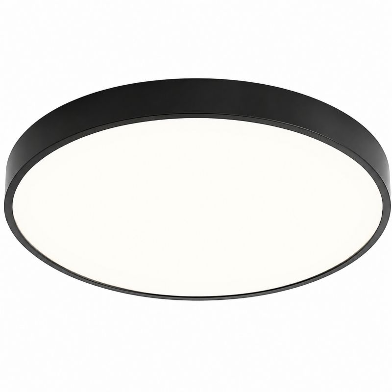 Plafon LEDHOFF Lampa sufitowa LED Czarny okrągły panel do pokoju 60cm Neutralna barwa 4000K Jasny 6000lm 60W 1 szt.