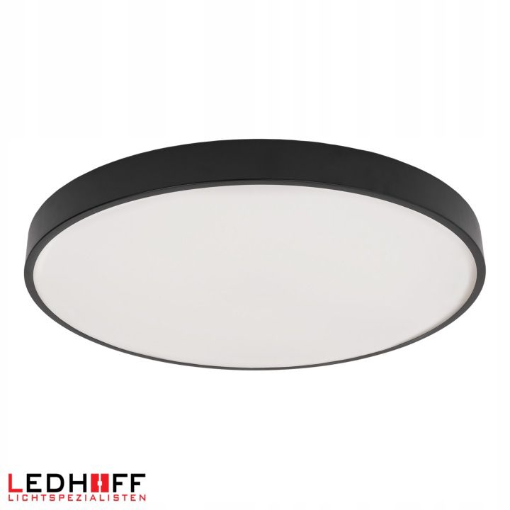Plafon LEDHOFF Lampa sufitowa LED Czarny okrągły panel do pokoju 60cm Neutralna barwa 4000K Jasny 6000lm 60W 1 szt.