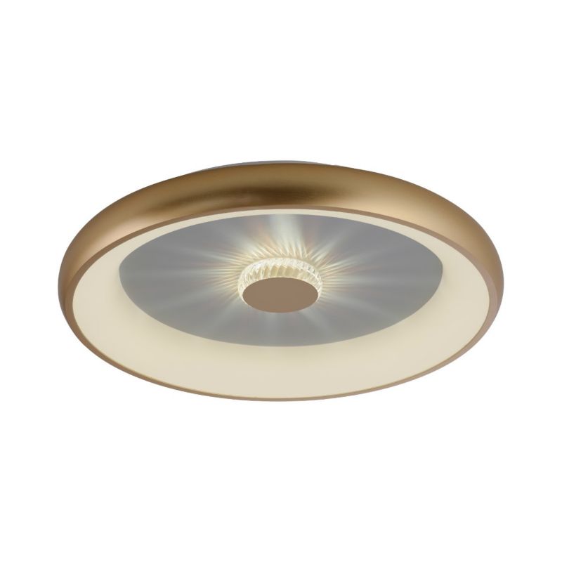 Plafon Leuchten Direkt Vertigo mosiądz matowy-biały LED 37W 2700K-5000K 1400lm  IP20 wym: 9,5 x 61,5 x 61,5 cm metal - 1 szt.