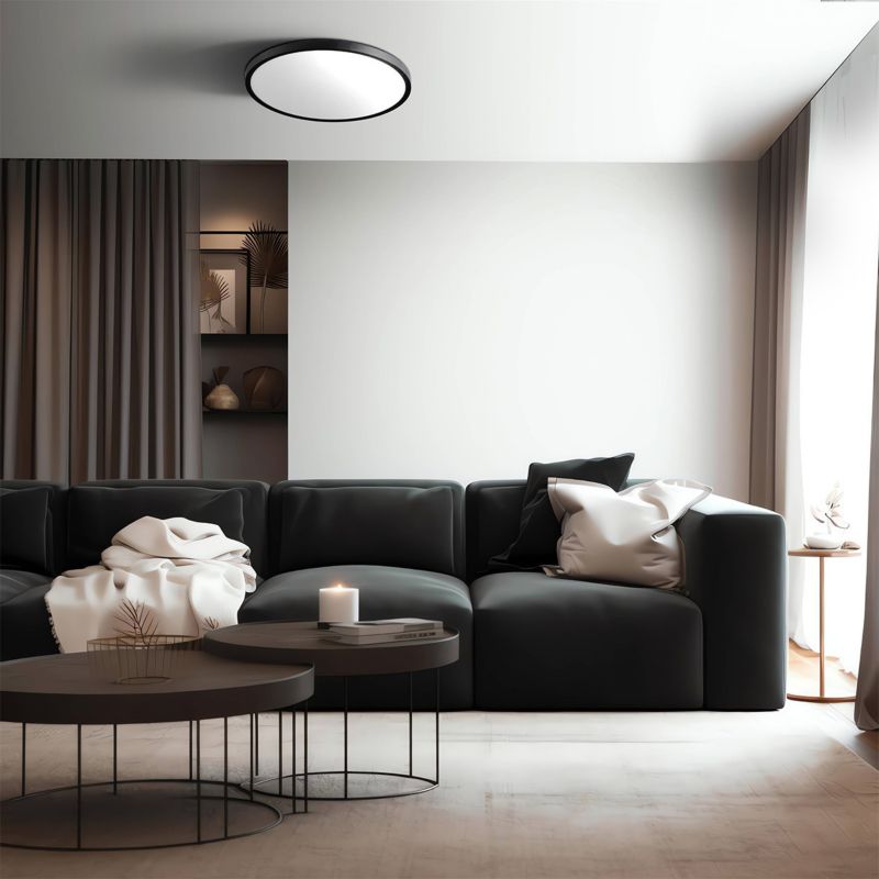 Plafon Light Prestige CALIFORNIA  czarny okrągły LED 24W  Odcienie bieli IP20 -1 szt.