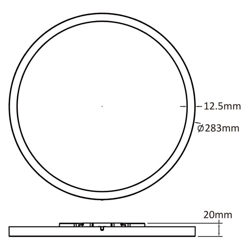 Plafon Light Prestige Pryzma 28 cm biały LED CCT 1 szt.