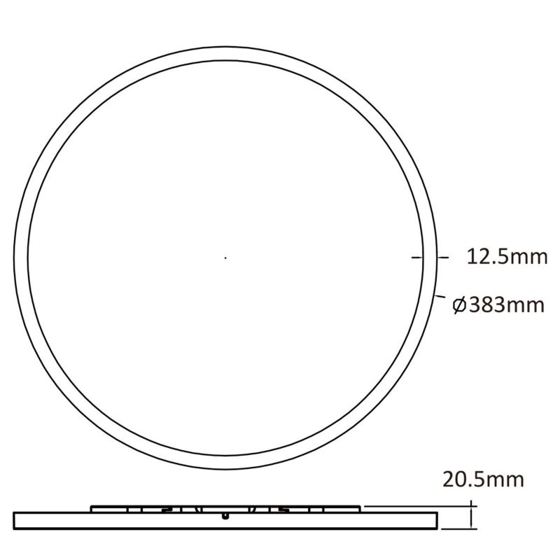 Plafon Light Prestige Pryzma 38 cm biały LED CCT 1 szt.