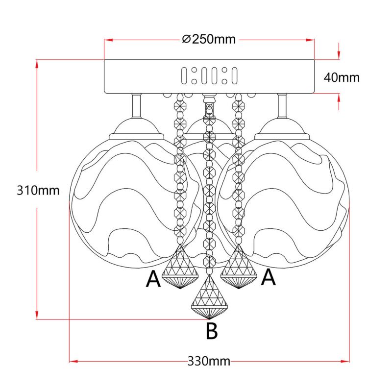 Plafon Light Prestige Sada srebrny 3 x E14 LED 1 szt.