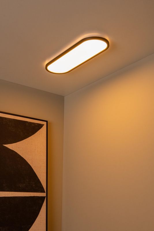 Plafon Lucide ELLY czarno-biały owalny 60cm LED 24W 2700-4000K 2000lm IP20 - 1 szt.