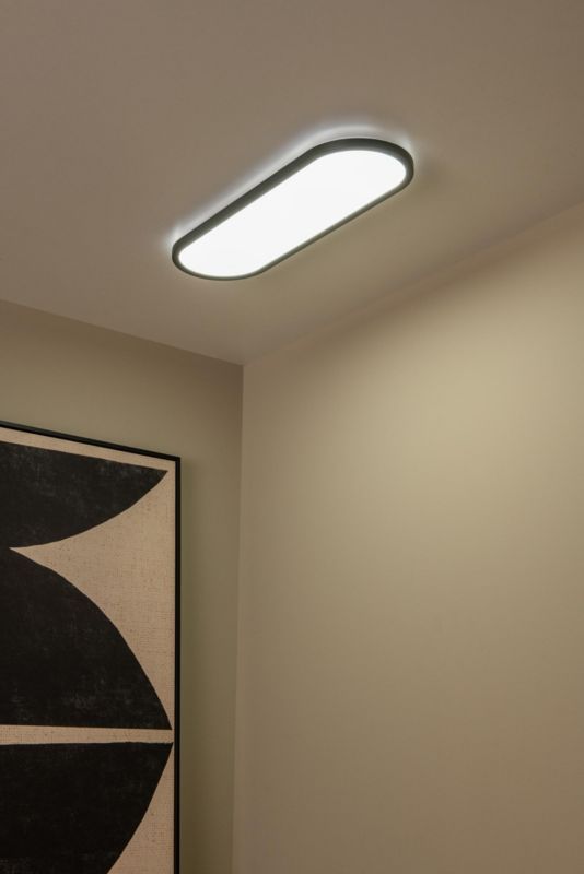 Plafon Lucide ELLY czarno-biały owalny 60cm LED 24W 2700-4000K 2000lm IP20 - 1 szt.