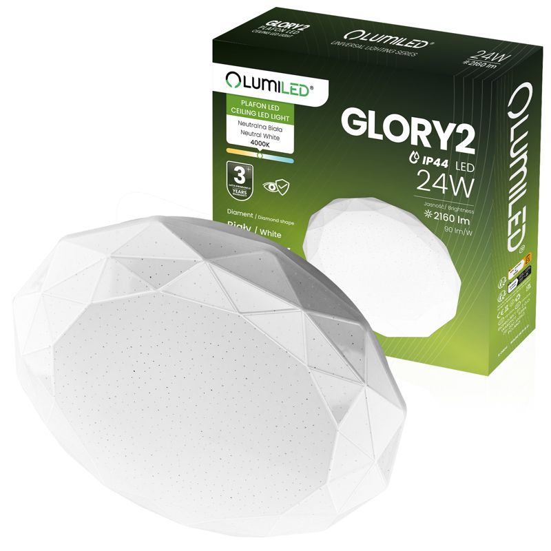Plafon Lumiled Lampa Sufitowa Łazienkowy Plafon LED  24W IP44 Okrągły 35cm 1 szt.