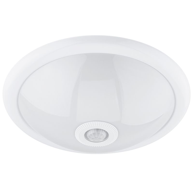 Plafon Lumiled Lampa Sufitowa Łazienkowy Plafon LED  2x E27 IP44 z Czujnikiem Ruchu i Zmierzchu Biały Okrągły 30cm 1 szt.