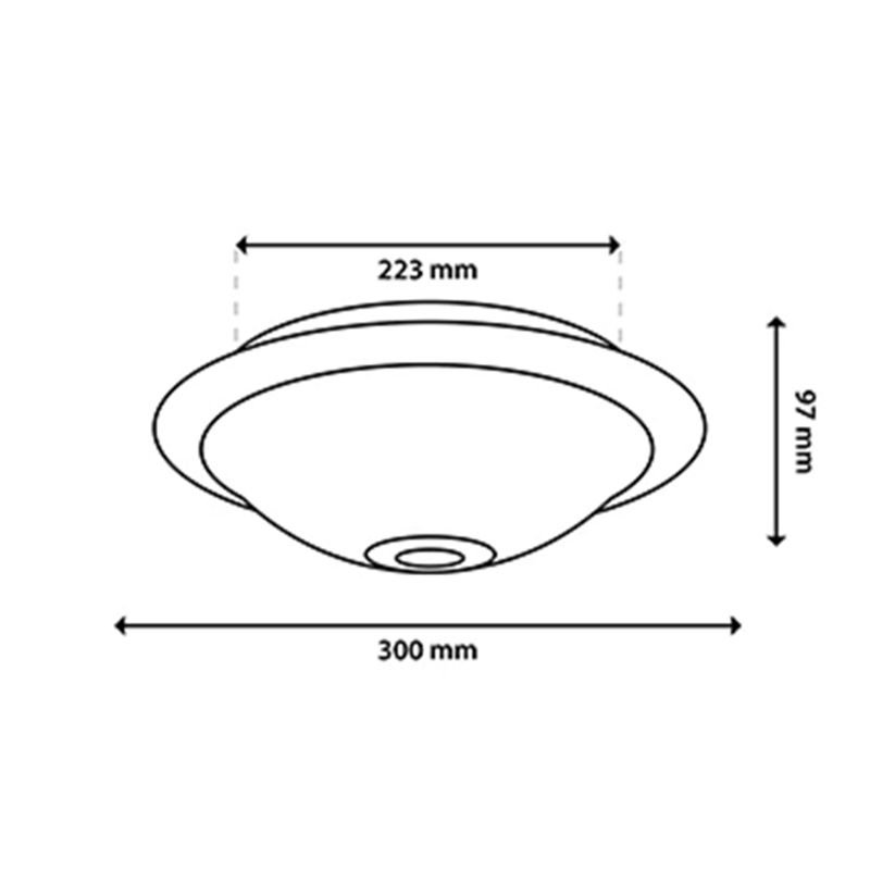 Plafon Lumiled Lampa Sufitowa Łazienkowy Plafon LED  2x E27 IP44 z Czujnikiem Ruchu i Zmierzchu Biały Okrągły 30cm 1 szt.