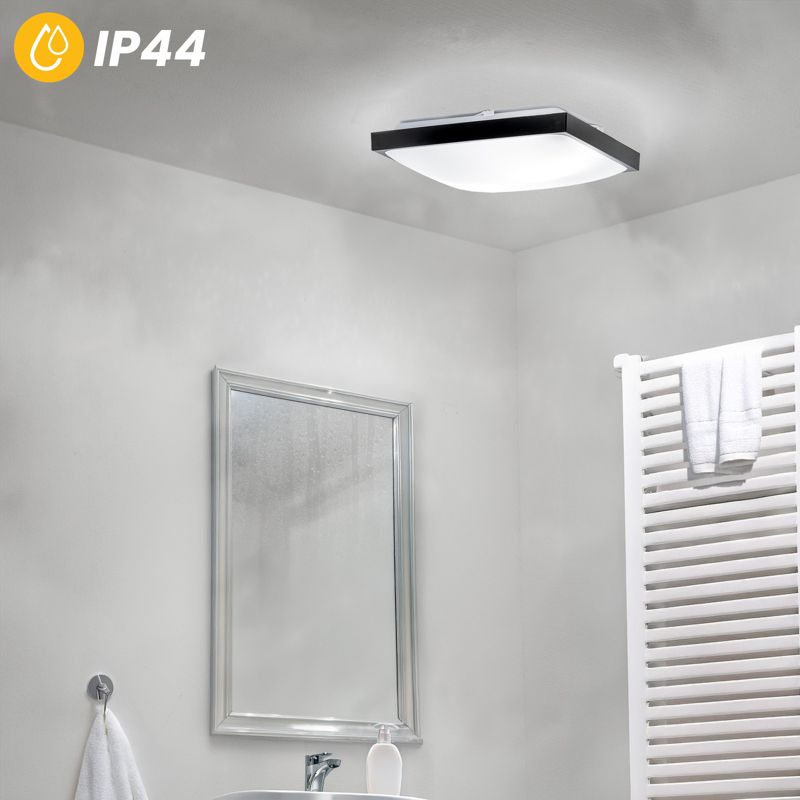 Plafon Lumiled Lampa Sufitowa Łazienkowy Plafon LED  2x E27 Kwadratowy IP44 30cm 1 szt.