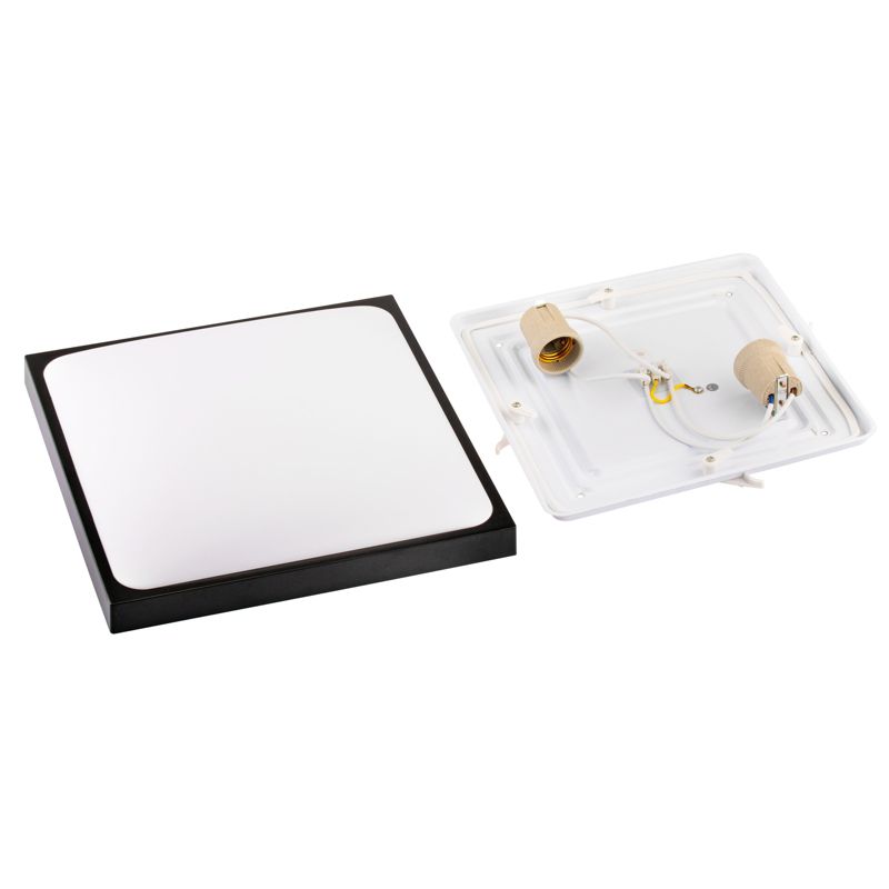 Plafon Lumiled Lampa Sufitowa Łazienkowy Plafon LED  2x E27 Kwadratowy IP44 30cm 1 szt.