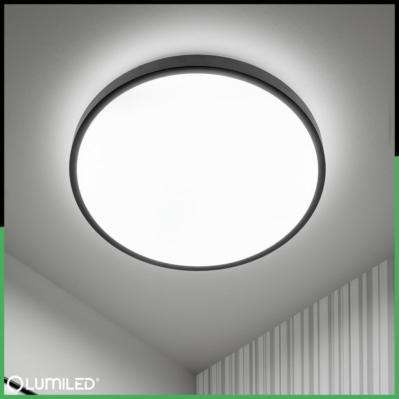 Plafon Lumiled Lampa Sufitowa Łazienkowy Plafon LED  36W 4000K Okrągły IP44 Czarny 1 szt.