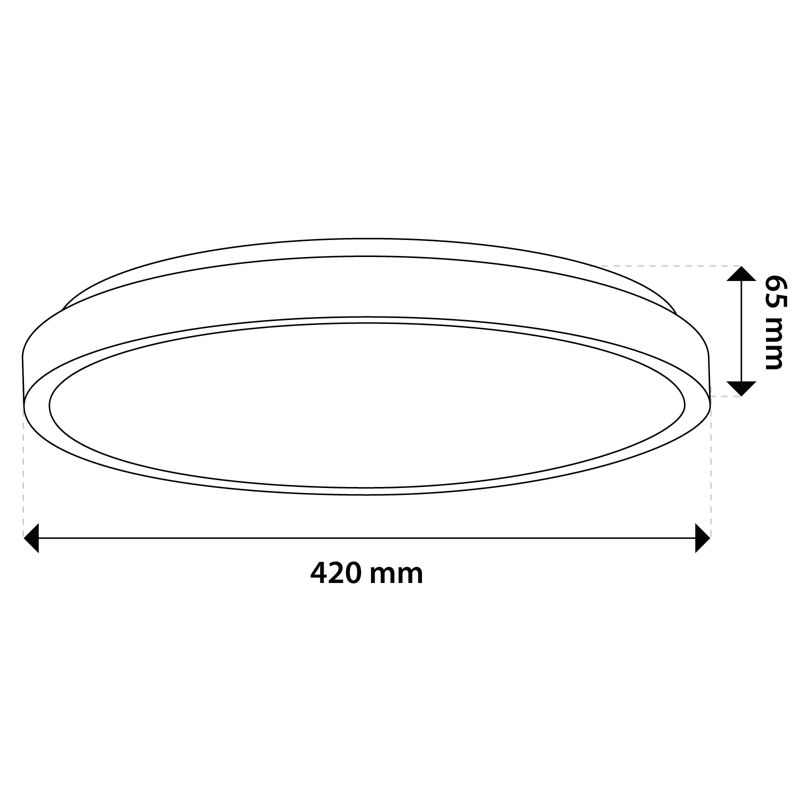 Plafon Lumiled Lampa Sufitowa Łazienkowy Plafon LED  36W 4000K Okrągły IP44 Czarny 1 szt.