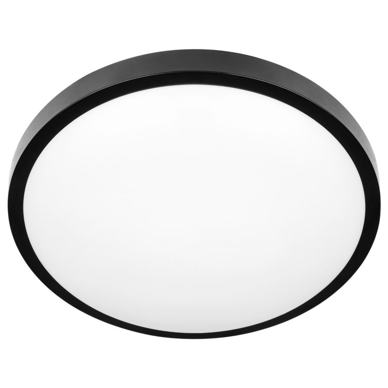 Plafon MasterLED Luvo 2x E27 LED czujnik ruchu 30,5 cm IP44 okrągły czarny 1 szt.