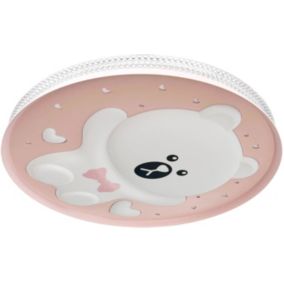 Plafon MIlagro Bear pink LED ceiling light 34 W