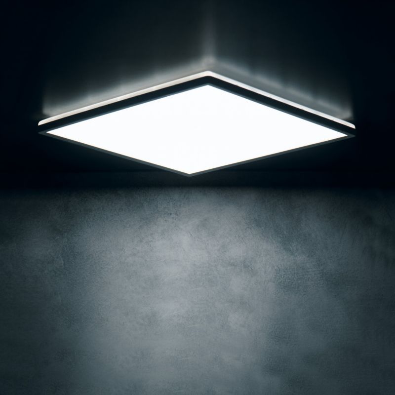 Plafon Miledo AZPO czarno-biały kwadratowy 42cm LED 22W Biały zmienny 3000-6000K 2550lm IP54 - 1 szt.