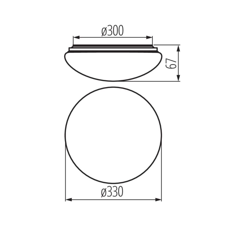 Plafon Miledo Corso biały LED 18W 4000K 1200lm  IP44 wym: 6,7 x 33 x 33 cm tworzywo sztuczne - 1 szt.