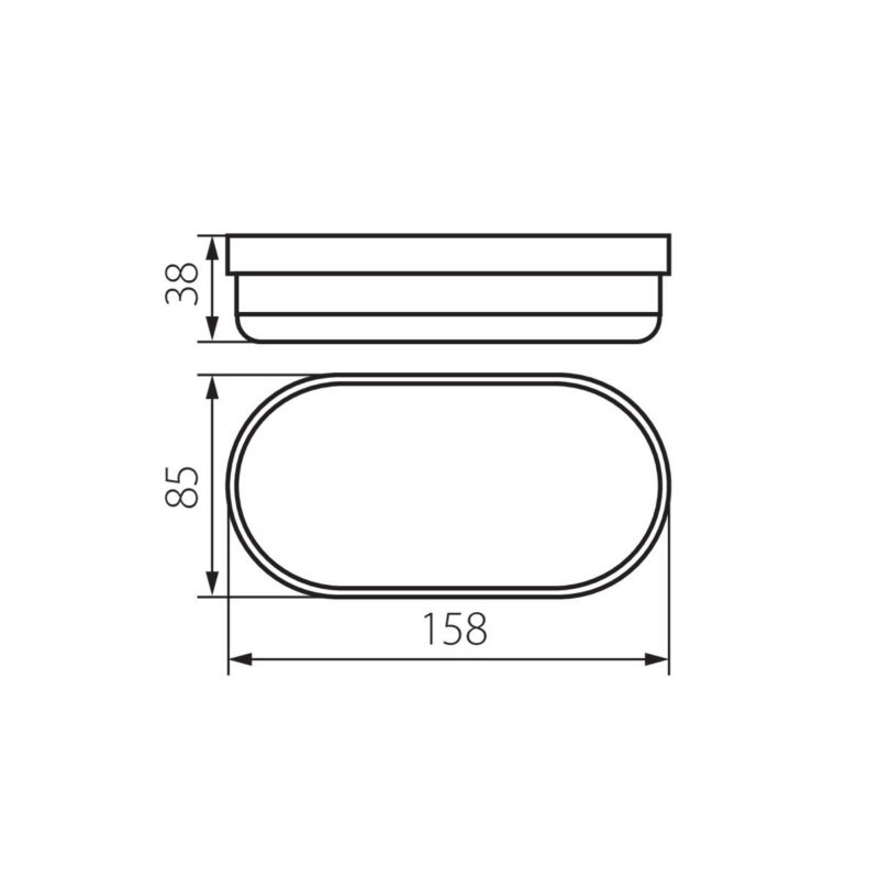 Plafon Miledo Tolu biały LED 6W 4000K 420  IP54 wym: 3,8 x 15,8 x 15,8 cm tworzywo sztuczne - 1 szt.
