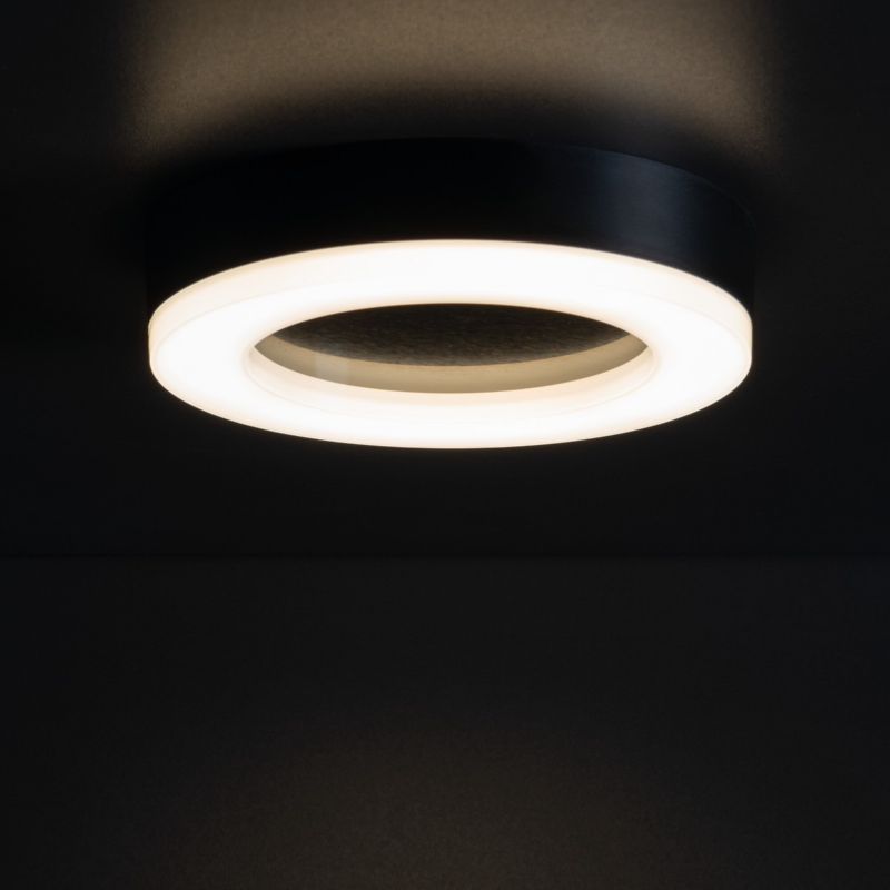 Plafon Miledo Tura czarno-biały LED 24W 4000K 1800lm  IP65 wym: 5 x 32 x 32 cm tworzywo sztuczne - 1 szt.