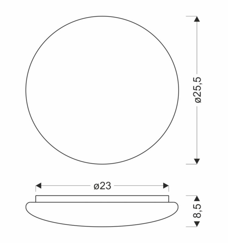Plafon okrągły Candellux Belina biały okrągły 25,5cm LED 18W 4000K 1600lm IP20 - 1 szt.
