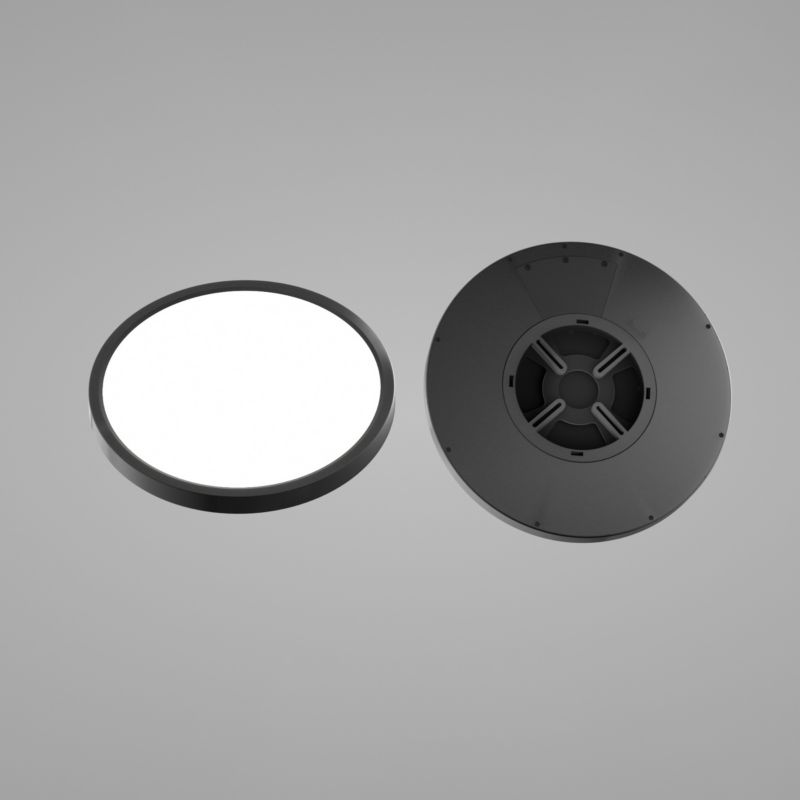 Plafon okrągły Italux Calvi czarny okrągły 40cm LED 32W Biały zmienny 2800-6000K 3800lm IP20 - 1 szt.