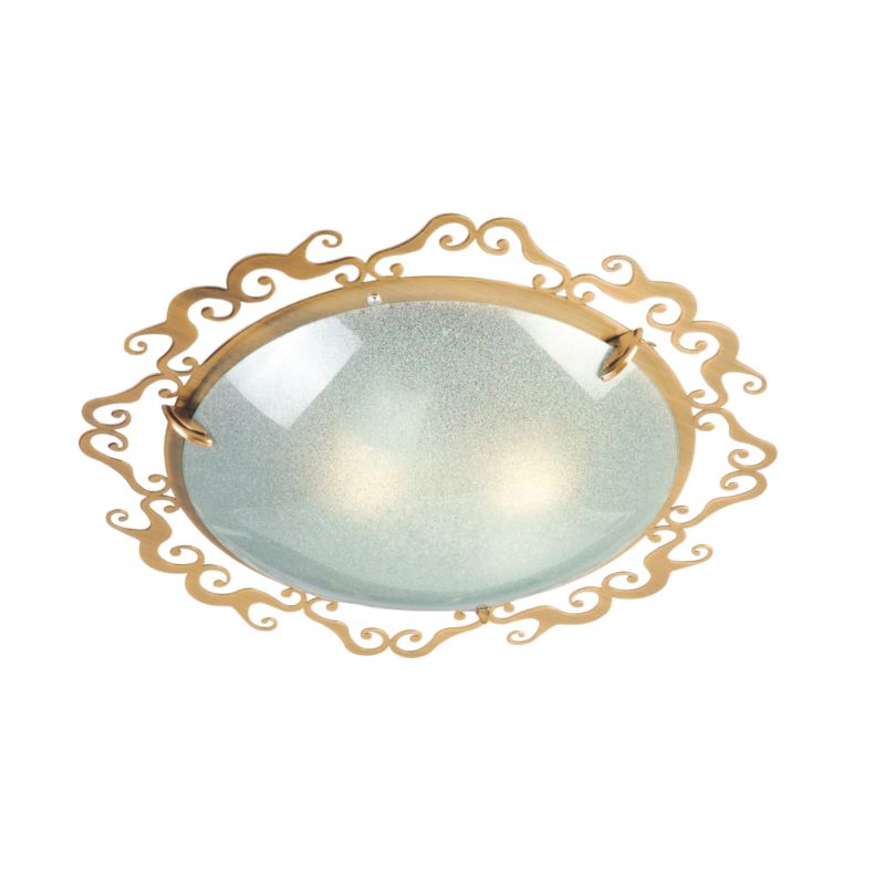 Plafon okrągły klosz Candellux Casablanca okrągły 38 cm złoty patynowany 2xE27x60W IP20 - 1 szt.