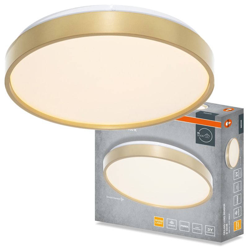 Plafon Osram Luxo Lampa Sufitowa Plafon LED 18W 990lm 3000K Okrągły Złoty 1 szt.