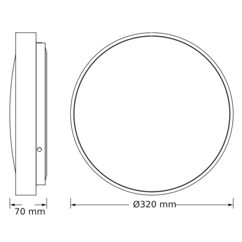 Plafon Osram Luxo Lampa Sufitowa Plafon LED 18W 990lm 6500K Okrągły Czarny 1 szt.