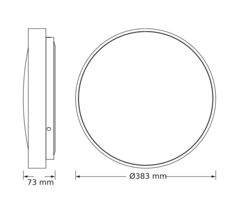 Plafon Osram Luxo Lampa Sufitowa Plafon LED 24W 1320lm 4000K Okrągły Czarny 1 szt.