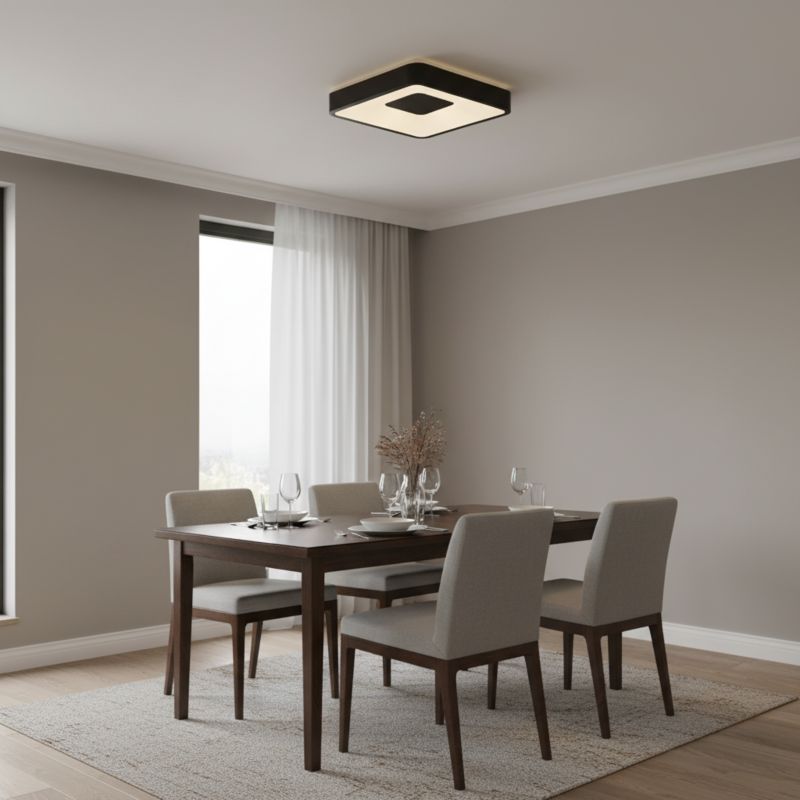 Plafon Osram Orbis Lampa Sufitowa Plafon LED 16W 1000lm 3000K Kwadratowy Czarny 1 szt.